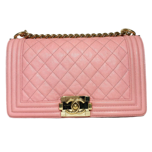 Chanel Pink Old Medium Boy Bag