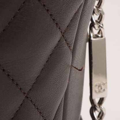 Chanel Around 2004 Made Cambon Boston Bag Dark Brown/Beige