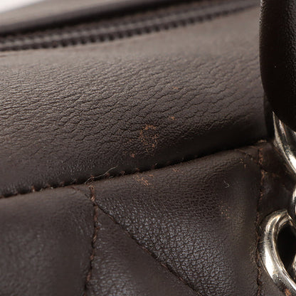 Chanel Around 2004 Made Cambon Boston Bag Dark Brown/Beige