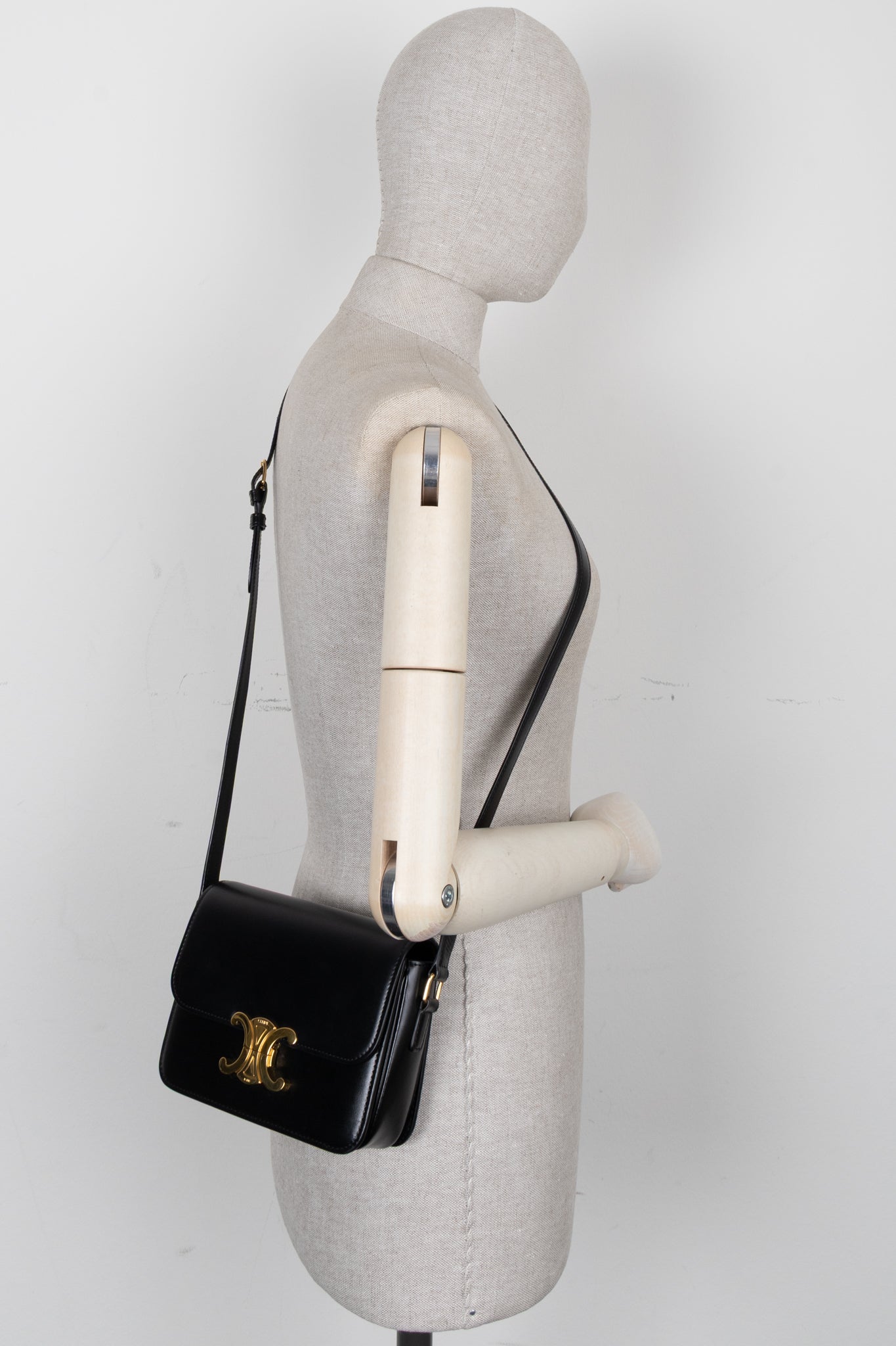 CELINE Teen Triomph Crossbody Bag Black