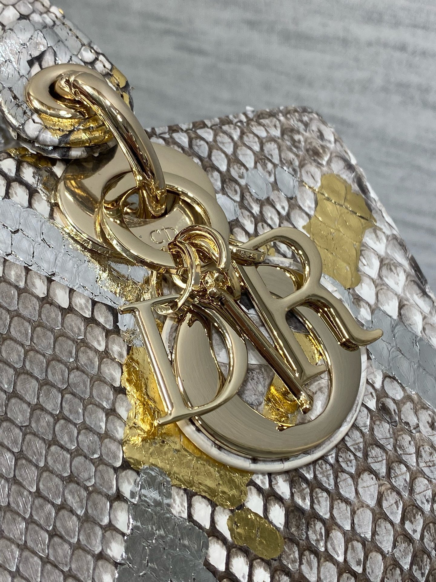DR532 Small Lady D-Joy Bag(Snakeskin) / 8.5 x 4.5 x 2.5 inches / HIGHEST QUALITY VERSION
