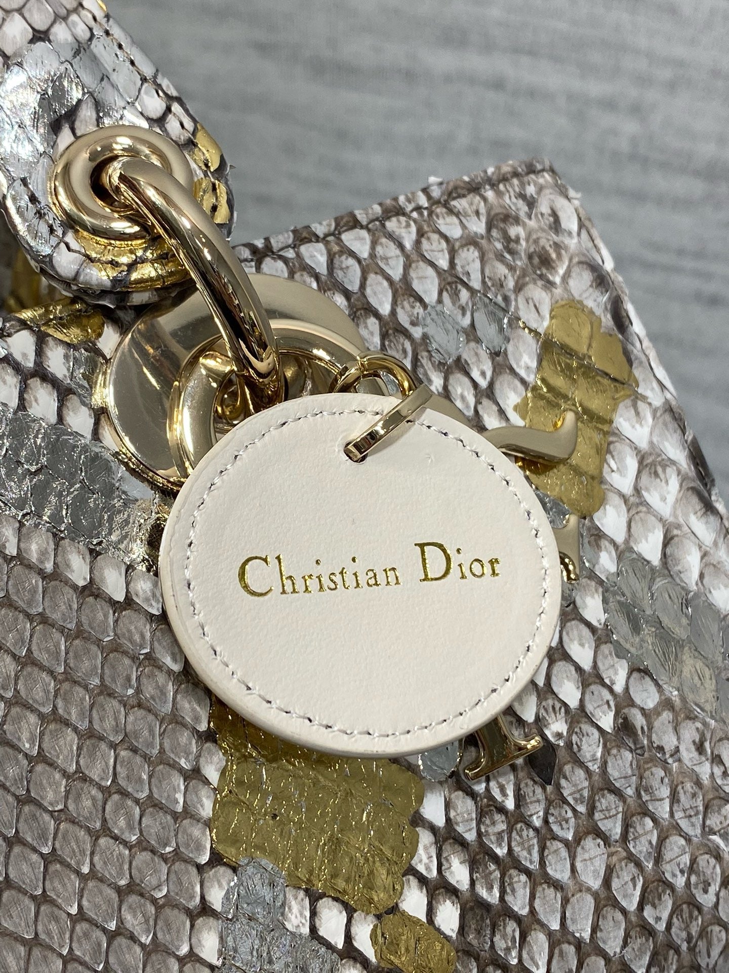DR532 Small Lady D-Joy Bag(Snakeskin) / 8.5 x 4.5 x 2.5 inches / HIGHEST QUALITY VERSION