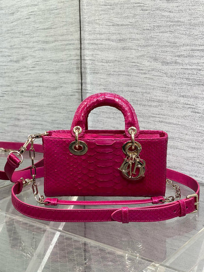 DR533 Small Lady D-Joy Bag(Snakeskin) / 8.5 x 4.5 x 2.5 inches / HIGHEST QUALITY VERSION