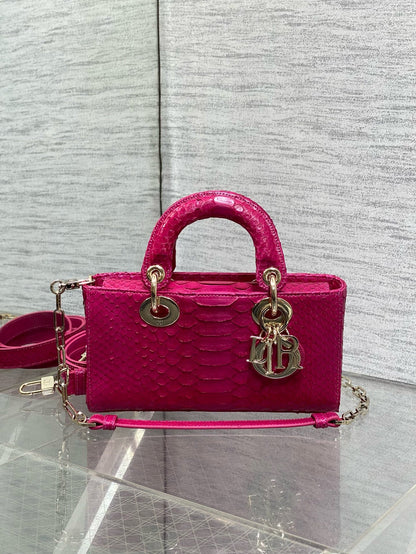 DR533 Small Lady D-Joy Bag(Snakeskin) / 8.5 x 4.5 x 2.5 inches / HIGHEST QUALITY VERSION