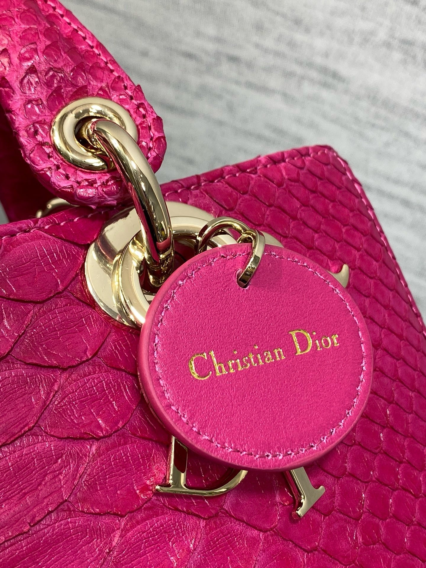 DR533 Small Lady D-Joy Bag(Snakeskin) / 8.5 x 4.5 x 2.5 inches / HIGHEST QUALITY VERSION