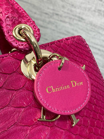 DR533 Small Lady D-Joy Bag(Snakeskin) / 8.5 x 4.5 x 2.5 inches / HIGHEST QUALITY VERSION