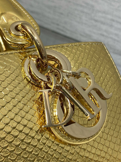 DR534 Small Lady D-Joy Bag(Snakeskin) / 8.5 x 4.5 x 2.5 inches / HIGHEST QUALITY VERSION