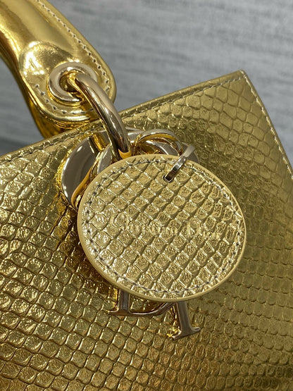 DR534 Small Lady D-Joy Bag(Snakeskin) / 8.5 x 4.5 x 2.5 inches / HIGHEST QUALITY VERSION