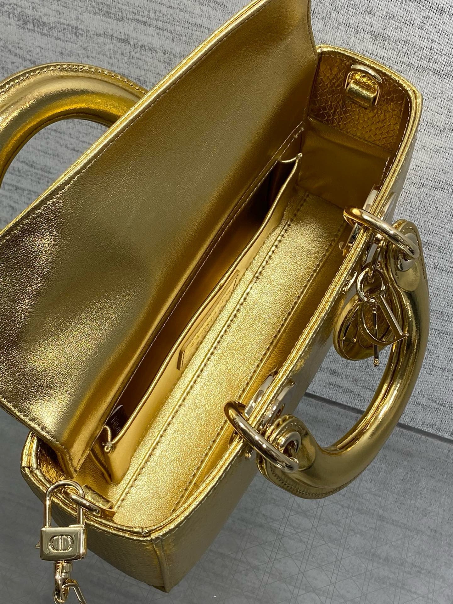 DR534 Small Lady D-Joy Bag(Snakeskin) / 8.5 x 4.5 x 2.5 inches / HIGHEST QUALITY VERSION
