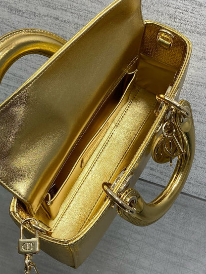 DR534 Small Lady D-Joy Bag(Snakeskin) / 8.5 x 4.5 x 2.5 inches / HIGHEST QUALITY VERSION