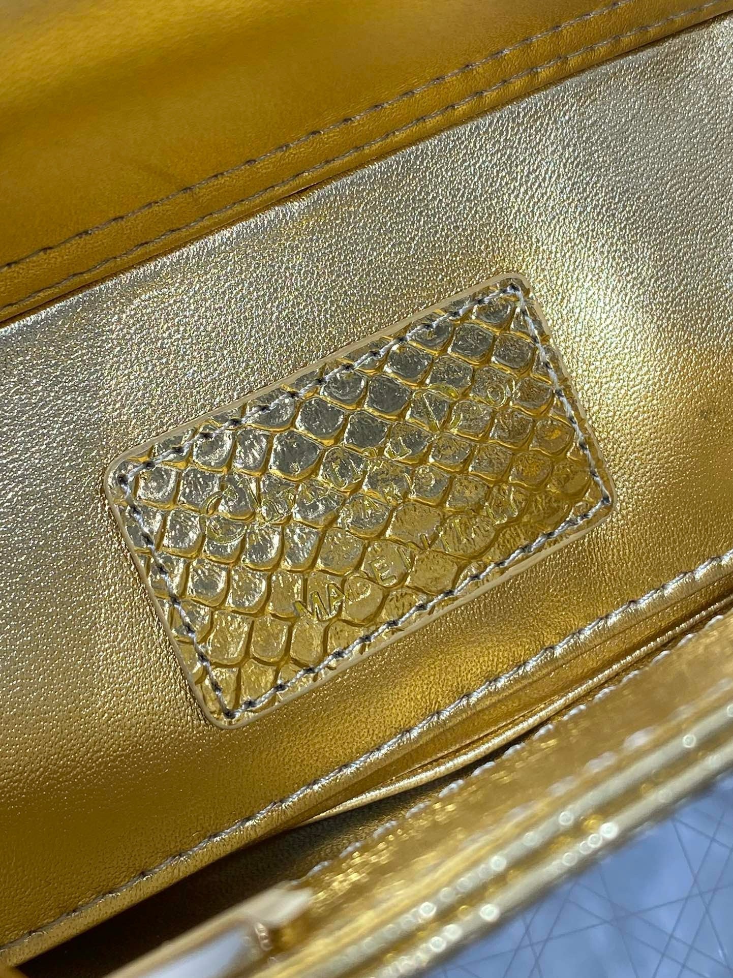 DR534 Small Lady D-Joy Bag(Snakeskin) / 8.5 x 4.5 x 2.5 inches / HIGHEST QUALITY VERSION