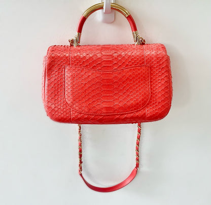 Chanel RED PYTHON FLAP Bag