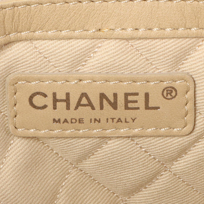 CHANEL Around 2007 Made Cc Mark Stitch Logo Plate Charm Handle Bag Red