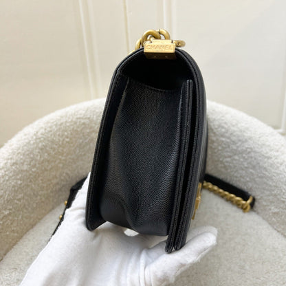 Chanel Medium 25cm Boy Flap in Black Caviar and AGHW