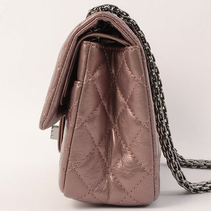 Chanel Around 2008 Made 2.55 Chain Shoulder Bag 23Cm Metallic Mauve Pink