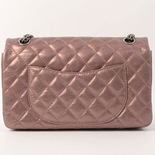Chanel Around 2008 Made 2.55 Chain Shoulder Bag 23Cm Metallic Mauve Pink