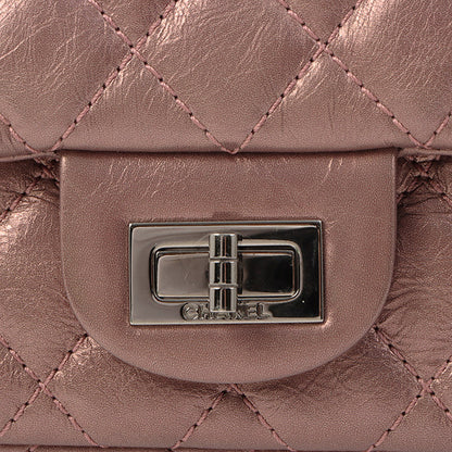 Chanel Around 2008 Made 2.55 Chain Shoulder Bag 23Cm Metallic Mauve Pink