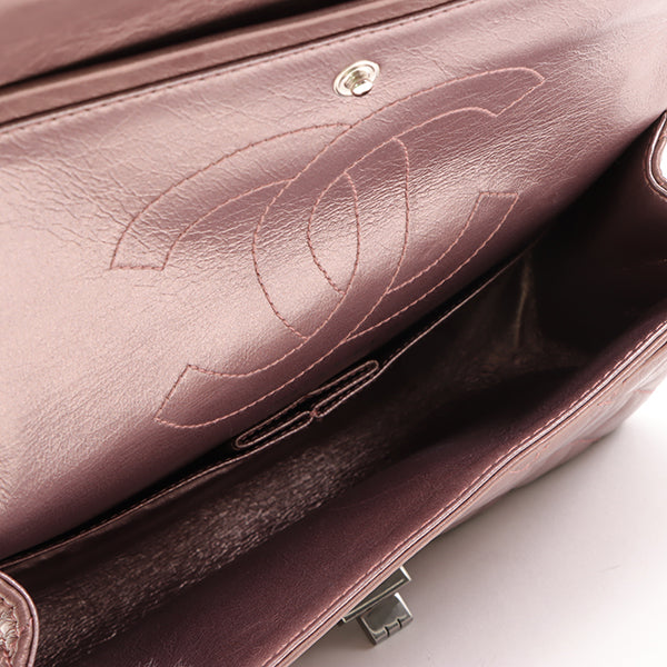 Chanel Around 2008 Made 2.55 Chain Shoulder Bag 23Cm Metallic Mauve Pink