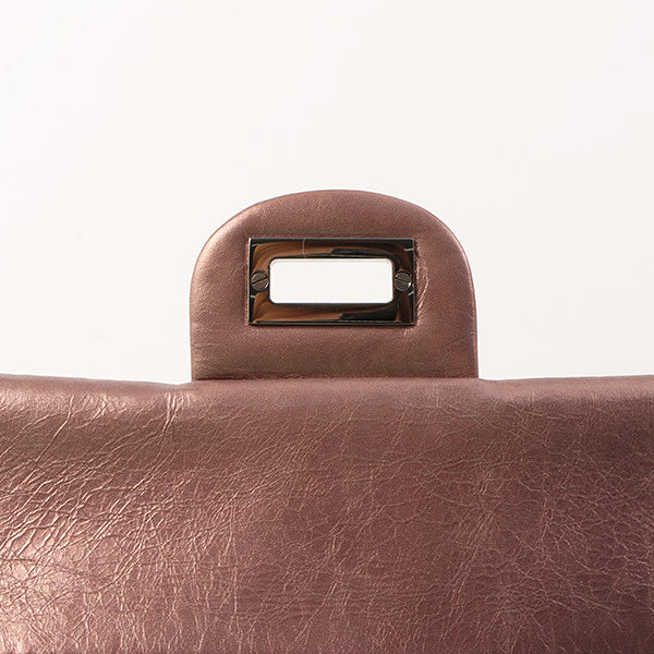 Chanel Around 2008 Made 2.55 Chain Shoulder Bag 23Cm Metallic Mauve Pink