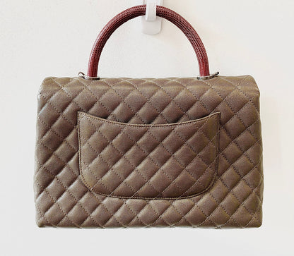 Chanel COCO CAVIAR QUILTED LIZARD HANDLE Bag