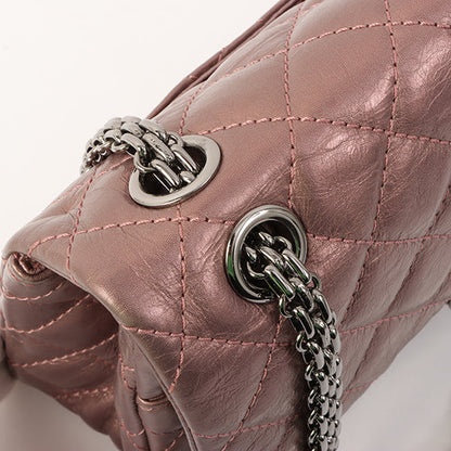 Chanel Around 2008 Made 2.55 Chain Shoulder Bag 23Cm Metallic Mauve Pink