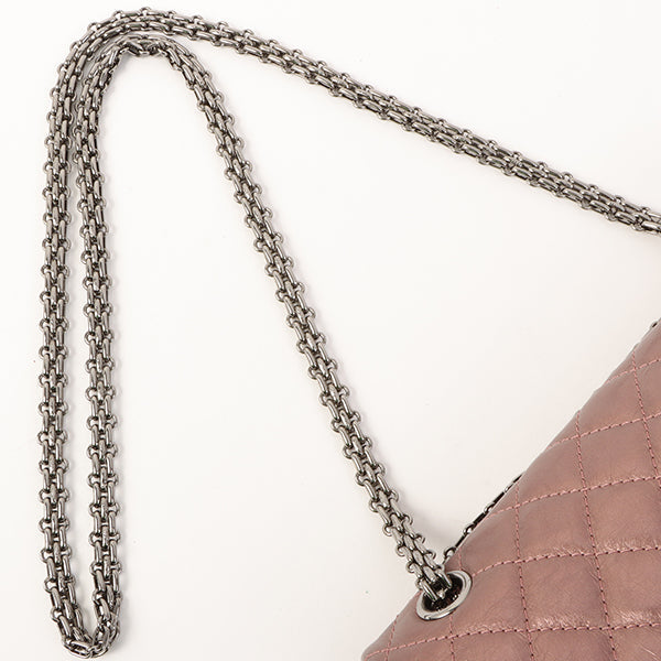 Chanel Around 2008 Made 2.55 Chain Shoulder Bag 23Cm Metallic Mauve Pink