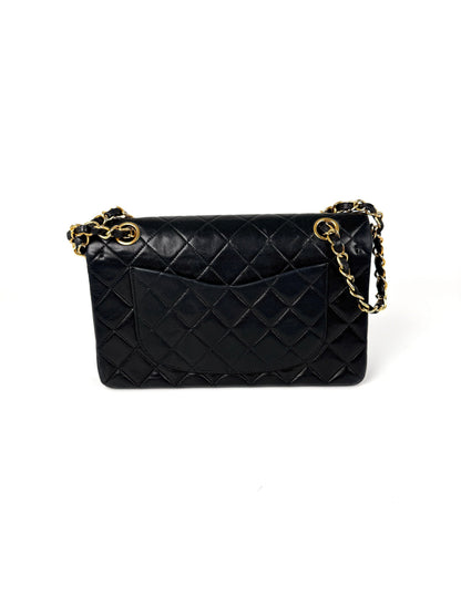 Vintage CHANEL Small Classic Quilted Lambskin Leather Double Flap Bag
