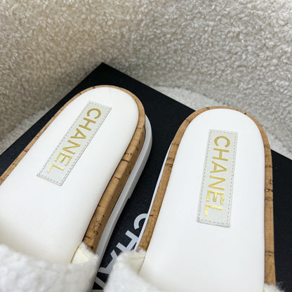 Chanel 24S Sandals in White Sz 37 (Model: G45575)