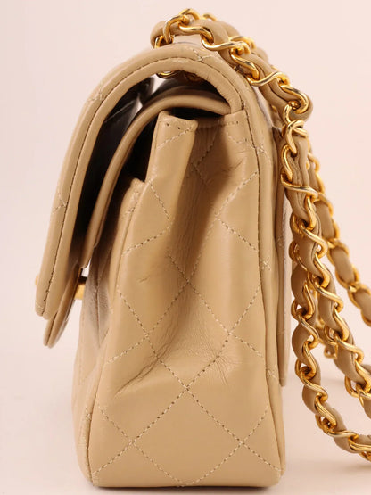 Chanel Around  Made Classic New Chain Bag Cm Beige