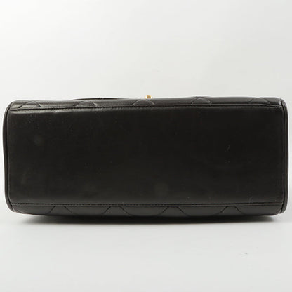 Chanel Around 1995 Made Design Flap Turn-Lock Chain Hand Bag Black