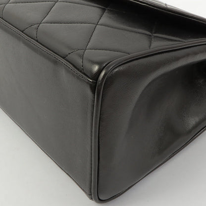 Chanel Around 1995 Made Design Flap Turn-Lock Chain Hand Bag Black