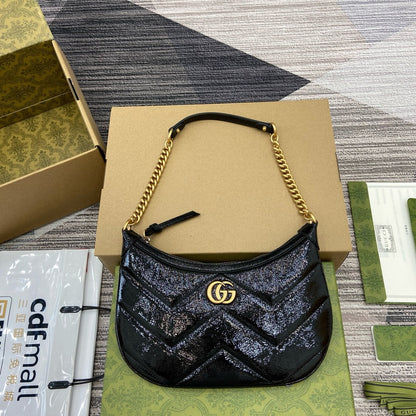 GC668 GG Marmont Small Shoulder Bag / HIGHEST QUALITY VERSION / 10.2"W x 6.6"H x 1.5"D