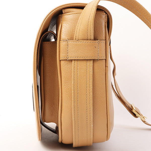 Celine Logo Embossed Shoulder Bag Beige