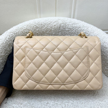 [Like new!] Chanel Small Classic Flap CF in Beige Caviar and LGHW
