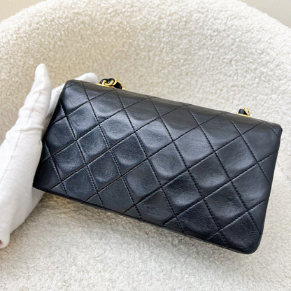 Chanel Vintage Mini Full Flap in Black Lambskin and 24K GHW