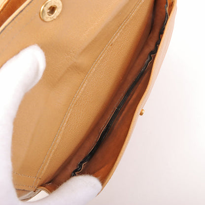 Celine Logo Embossed Shoulder Bag Beige