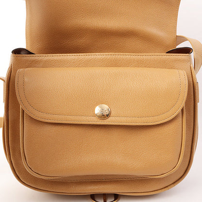 Celine Logo Embossed Shoulder Bag Beige