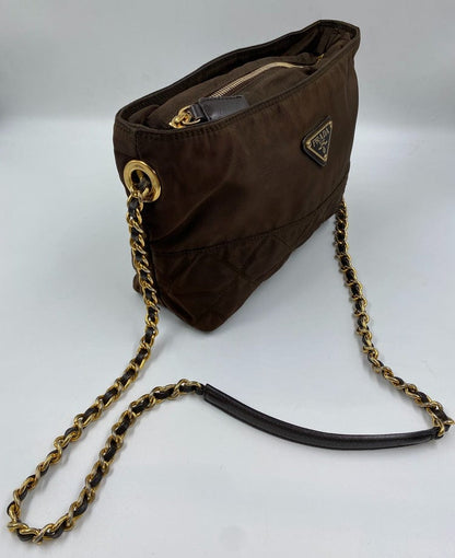 Prada Nylon Brown Crossbody Bag