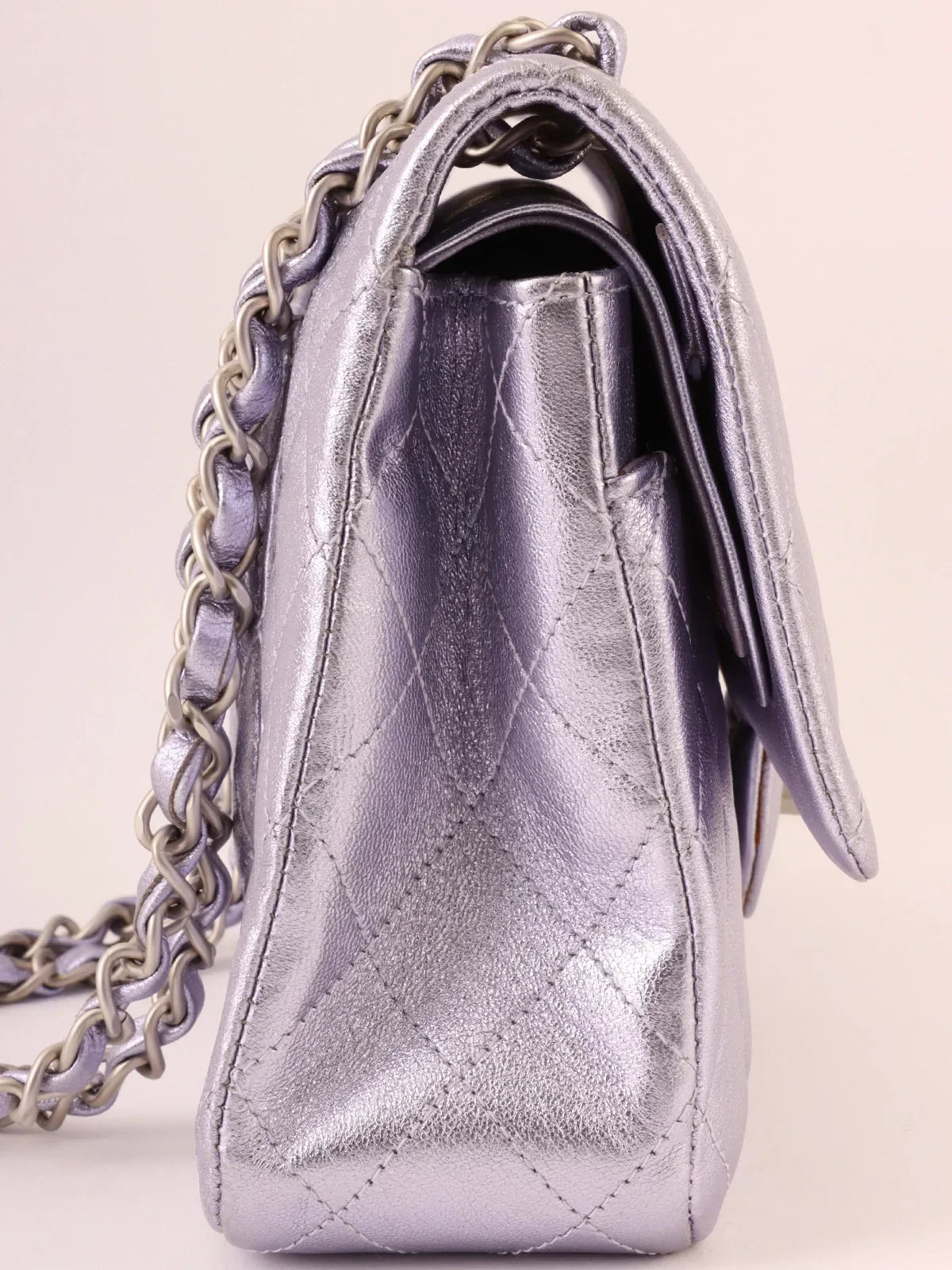 Chanel Around  Made Classic New Chain Bag Cm Metallic Light Purple