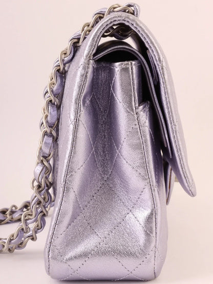 Chanel Around  Made Classic New Chain Bag Cm Metallic Light Purple