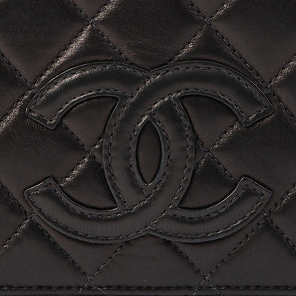 Chanel Around 2000 Made Cc Mark Stitch Top Handle Bag Mini Black
