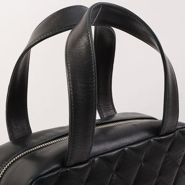 Chanel Around 2000 Made Cc Mark Stitch Top Handle Bag Mini Black