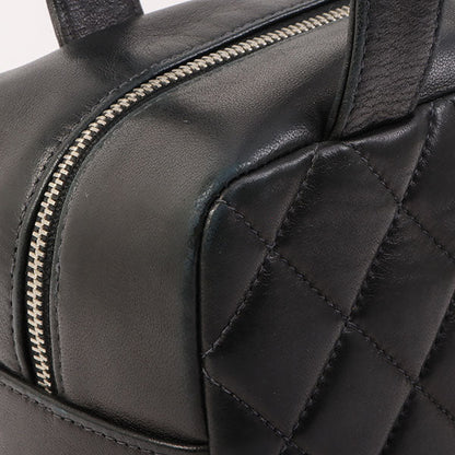 Chanel Around 2000 Made Cc Mark Stitch Top Handle Bag Mini Black