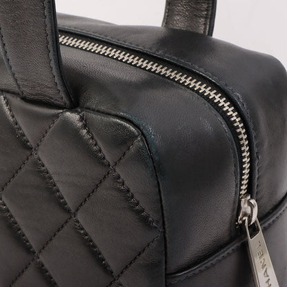 Chanel Around 2000 Made Cc Mark Stitch Top Handle Bag Mini Black