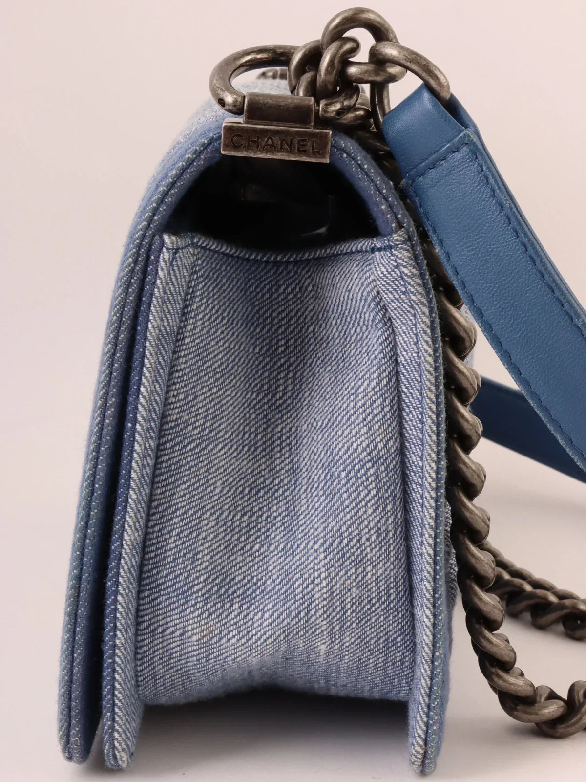 Chanel Around  Made Boy  Chain Shoulder Bag Blue