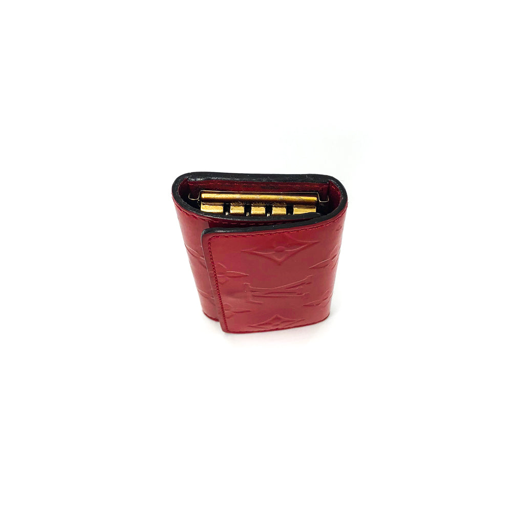 Louis-Vuitton Monogram Red Vernis Multicles 4 Key Holder