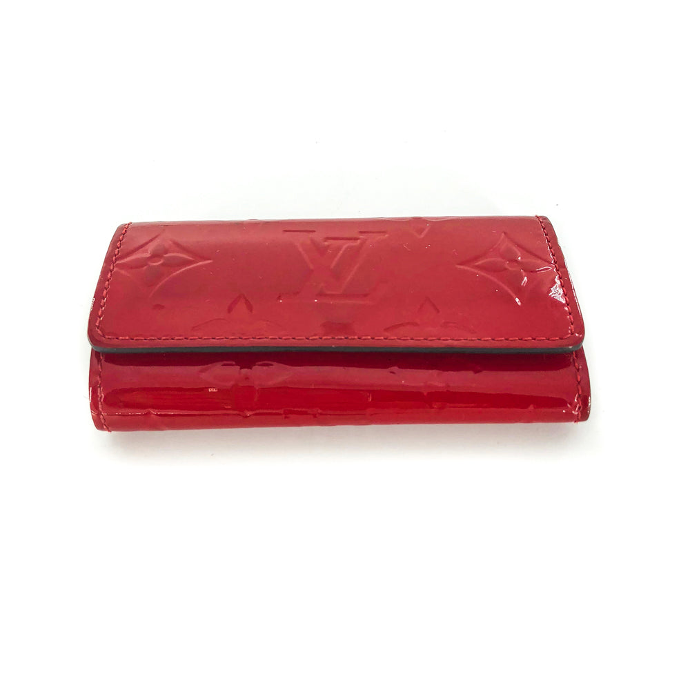 Louis-Vuitton Monogram Red Vernis Multicles 4 Key Holder
