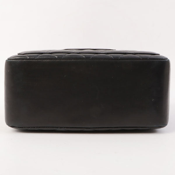 Chanel Around 2000 Made Cc Mark Stitch Top Handle Bag Mini Black