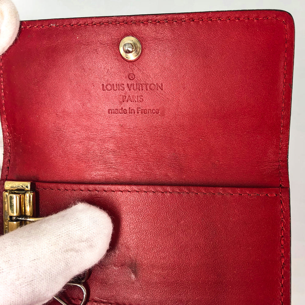 Louis-Vuitton Monogram Red Vernis Multicles 4 Key Holder