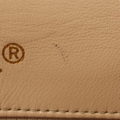 Chanel Around 1990 Made Edge Design Flap Turn-Lock Chain Bag Beige